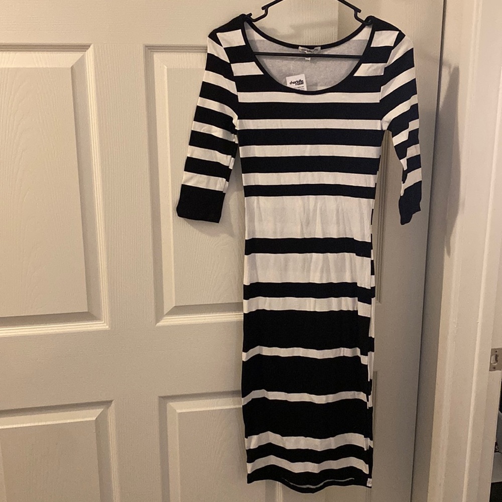 Mid length striped dress